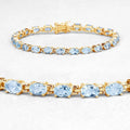 Silver Blue Topaz Bracelet by Fine Color Jewels