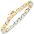 Silver Blue Topaz Bracelet by Fine Color Jewels