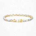Silver Blue Topaz Bracelet by Fine Color Jewels
