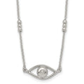 Silver Evil Eye Necklace by Fine Color Jewels