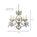 Hampton Bay Allure 8-Light 88-1/2 in. Hanging Silver and Gold Chandelier by Vanessa Jane