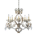 Hampton Bay Allure 8-Light 88-1/2 in. Hanging Silver and Gold Chandelier by Vanessa Jane