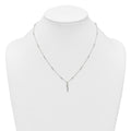 Silver Italian Horn 18 Inch Necklace by Fine Color Jewels