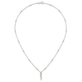 Silver Italian Horn 18 Inch Necklace by Fine Color Jewels