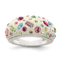 Silver Multi-Colored Stone Rings by Fine Color Jewels