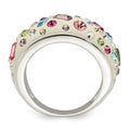 Silver Multi-Colored Stone Rings by Fine Color Jewels