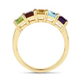 Silver Multi Gemstone Eternity Ring by Fine Color Jewels