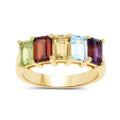 Silver Multi Gemstone Eternity Ring by Fine Color Jewels