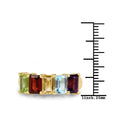 Silver Multi Gemstone Eternity Ring by Fine Color Jewels