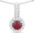 Silver Ruby Jewelry Set by Fine Color Jewels