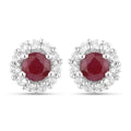 Silver Ruby Jewelry Set by Fine Color Jewels