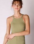 Highneck Ribbed Tank by Boutique 23