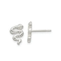 Silver Snake Earrings by Fine Color Jewels