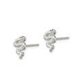 Silver Snake Earrings by Fine Color Jewels