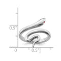 Silver Snake Toe Ring by Fine Color Jewels