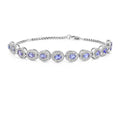 Silver Tanzanite Tennis Bracelet by Fine Color Jewels