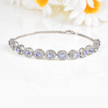 Silver Tanzanite Tennis Bracelet by Fine Color Jewels