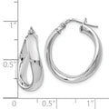 Silver Twist Hoop Earrings by Fine Color Jewels