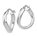 Silver Twist Hoop Earrings by Fine Color Jewels