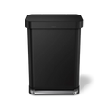 simplehuman 55-Liter Matte Black Indoor Kitchen Hinged Lid Trash Can by DailySale