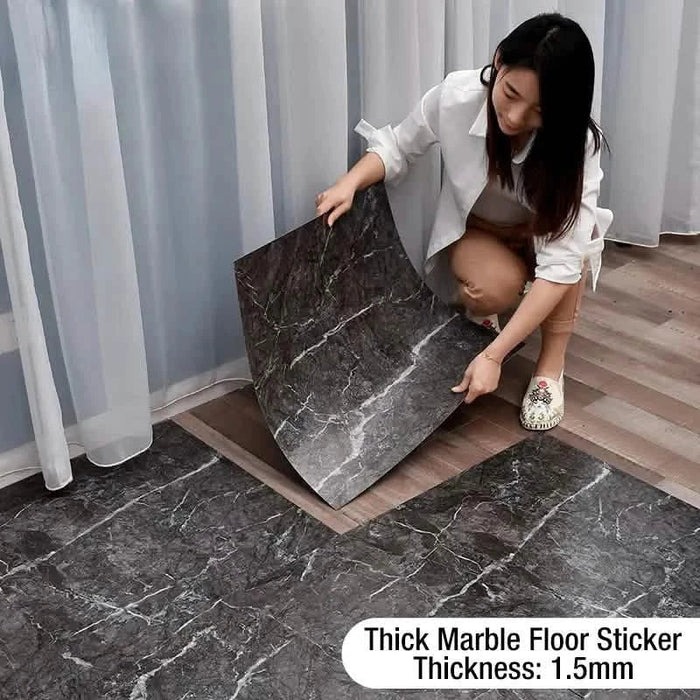 Simulated Thick Marble Tile Floor Self-adhesive Sticker by DailySale