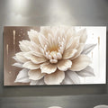 Single Beige Flower Abstract Wall Art by Tailored Canvases