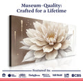 Single Beige Flower Abstract Wall Art by Tailored Canvases