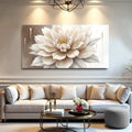 Single Beige Flower Abstract Wall Art by Tailored Canvases