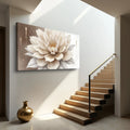 Single Beige Flower Abstract Wall Art by Tailored Canvases