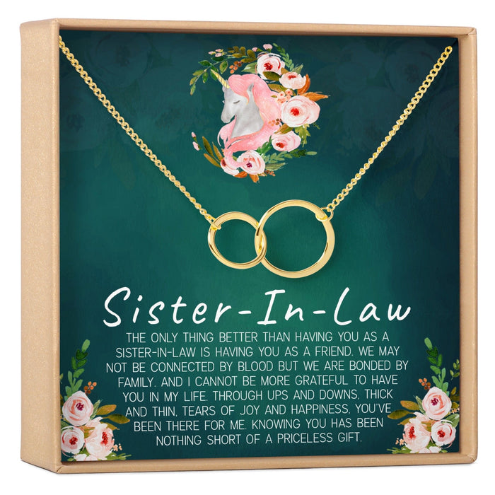 Sister-In-Law Double Circles Necklace by Dear Ava