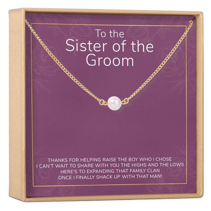 Sister of the Groom Pearl Necklace by Dear Ava