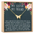 Sisters Butterfly Pendant Necklace by Dear Ava