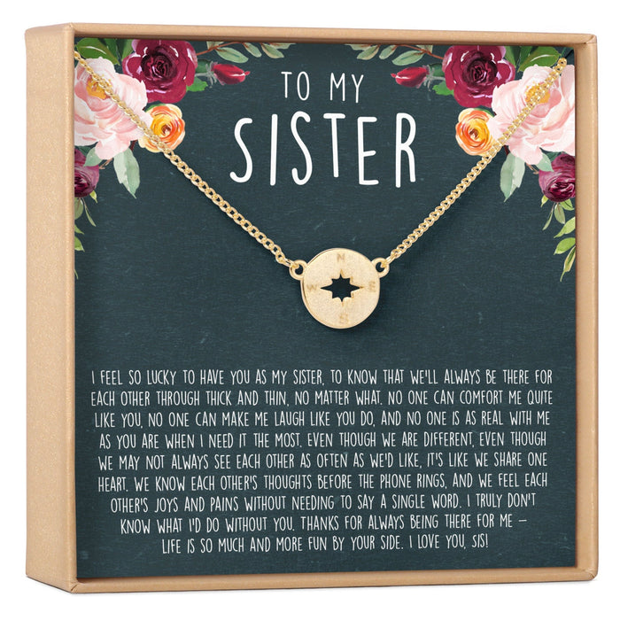 Sisters Compass Necklace by Dear Ava