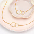 Sisters Double Circles Necklace Set by Dear Ava