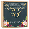Sisters Double Circles Necklace Set by Dear Ava