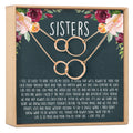 Sisters Double Circles Necklace Set by Dear Ava
