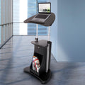 Sit-to-Stand Rolling Adjustable Laptop Cart with Storage by DailySale