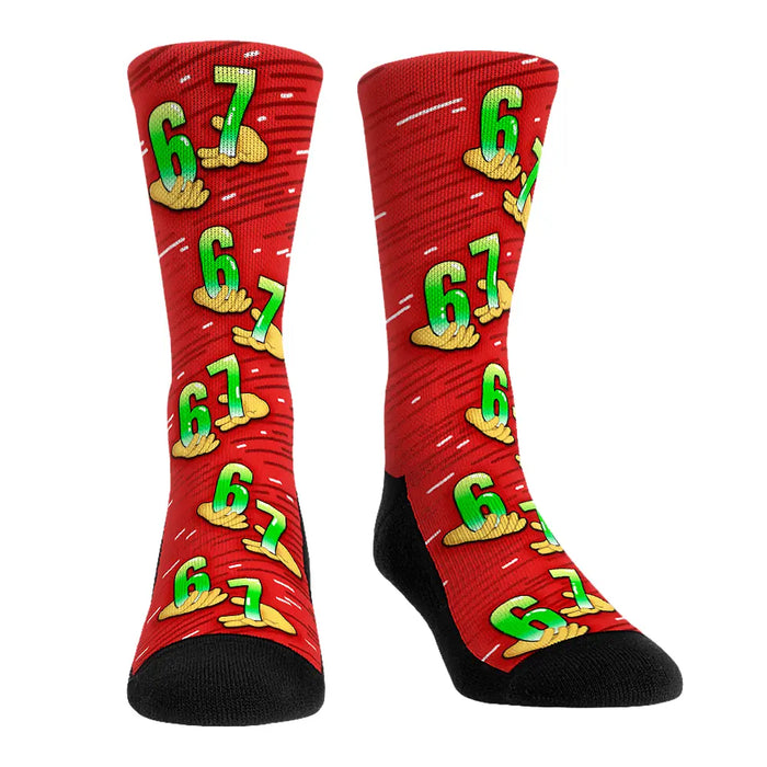 Six Seven (Red) by Rock 'Em Socks