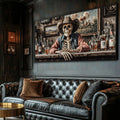 Skeleton Cowboy Barman At Western Saloon Wall Art by Tailored Canvases