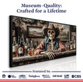 Skeleton Cowboy Barman At Western Saloon Wall Art by Tailored Canvases