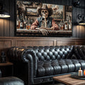 Skeleton Cowboy Barman At Western Saloon Wall Art by Tailored Canvases