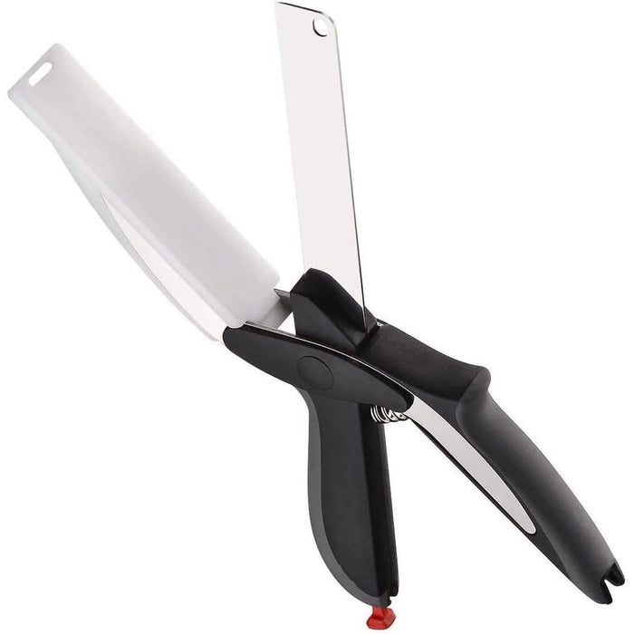 SKEMIX Kitchen Food Scissors, Food Cutter Chopper Clever Stainless Steel Knife with Cutting Board by DailySale