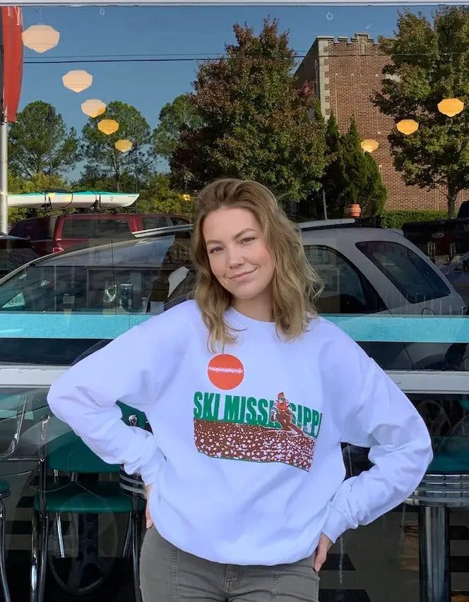 Ski Mississippi Crew Neck Sweatshirt by Swell-O-Phonic