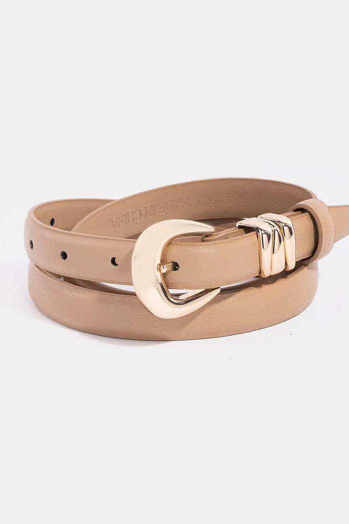Skinny Fashionable Leather Belt by Boutique 23