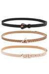 Skinny Faux Leather Belts