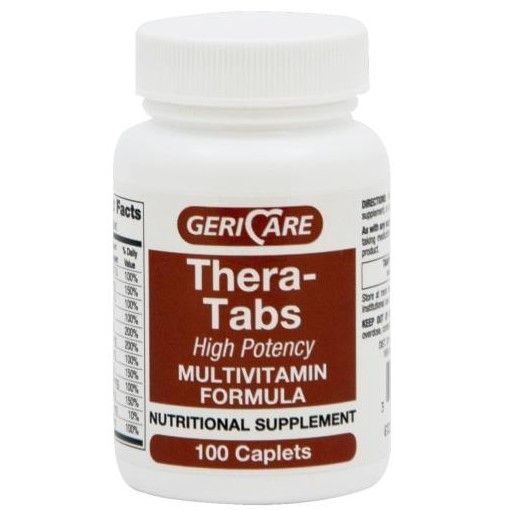 GERI-CARE THERA-TABS M MULTIVITAMIN WITH MINERALS SUPPLEMENT 100 CAPS by Pasteur Pharmacy