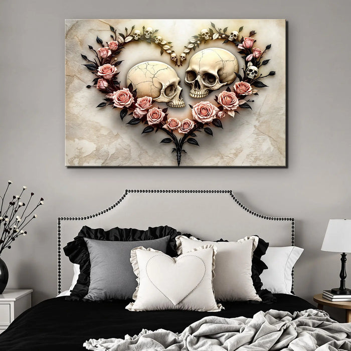 Skull and Flowers Wall Art VI by Tailored Canvases
