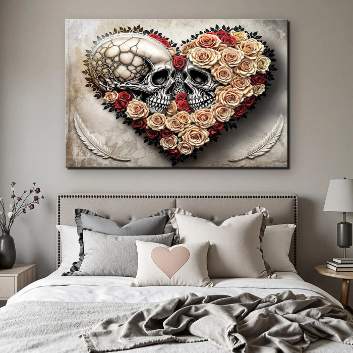 Skull and Flowers Wall Art VII by Tailored Canvases