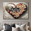 Skull and Flowers Wall Art VII by Tailored Canvases