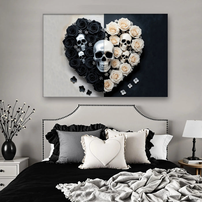 Skull and Flowers Wall Art XIII by Tailored Canvases
